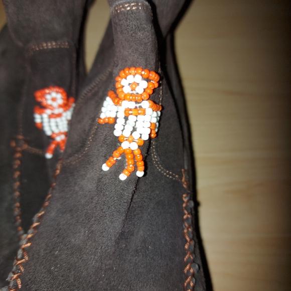 Aldo Suede Brown Moccasin Style Heel Boots - Picture 8 of 8